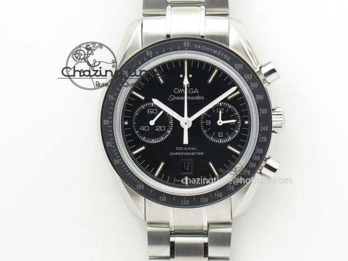 0213 Speedmaster ’57 Co-Axial OMF 1:1 Best Edition Black Dial White Markers On SS Bracelet A Durable 8146